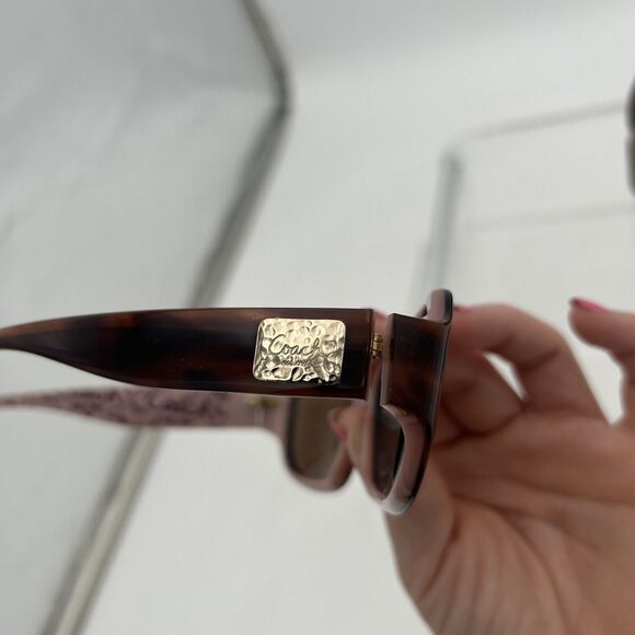 COACH “GEORGETTE” Sunglass Frame S497 55-17-135 Dark Brown Wrap G405👀⬇️+Case. - Picture 8 of 15